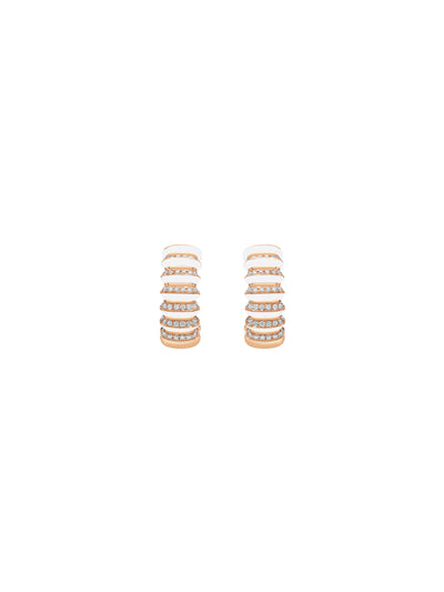 Borsh Bone White Hoop Earrings