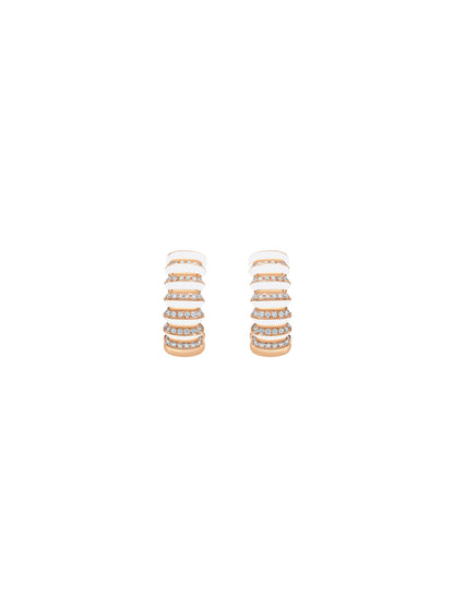 Borsh Bone White Hoop Earrings