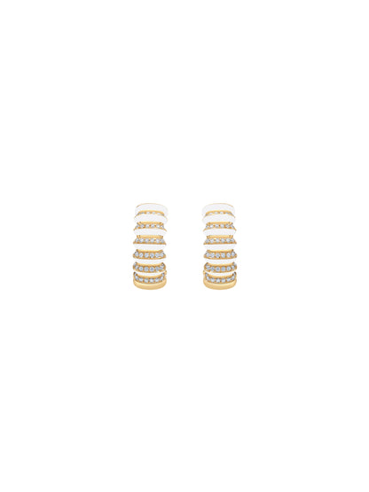 Borsh Bone White Hoop Earrings