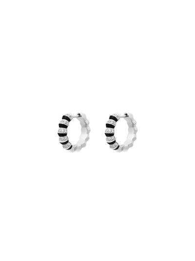 Borsh Minor Jet Black Hoop Earrings