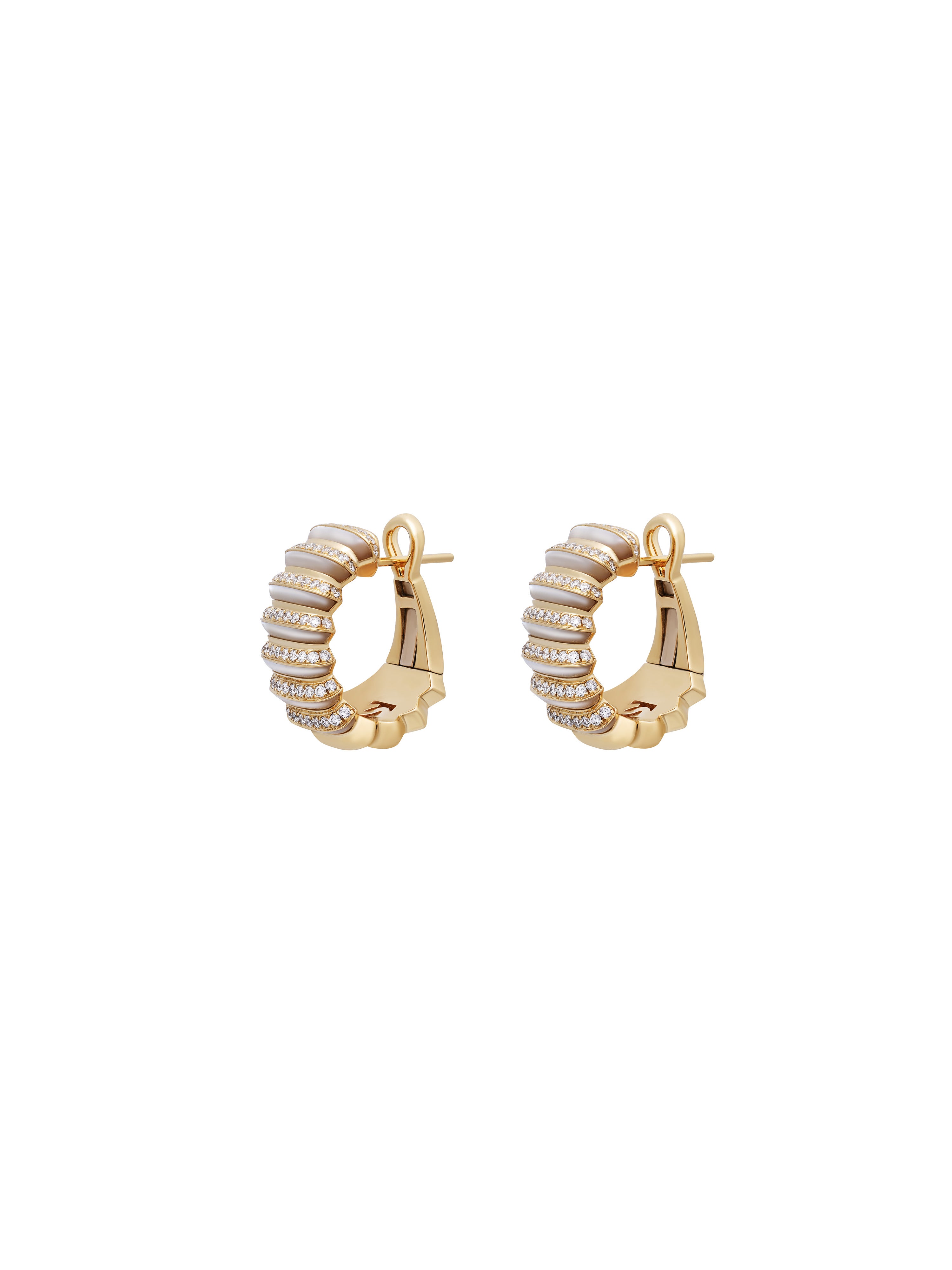 Borsh Mother of Pearl Hoop Earrings