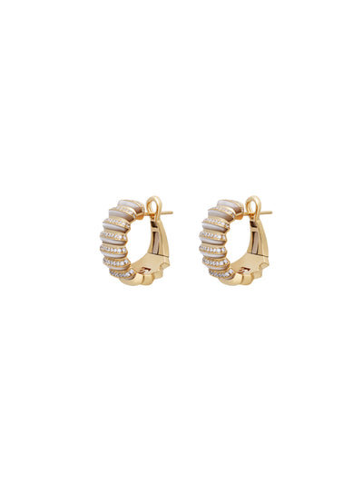 Borsh Mother of Pearl Hoop Earrings