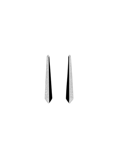 Borsh Obelisk Jet Black Earrings