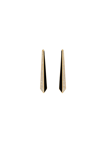 Borsh Obelisk Jet Black Earrings