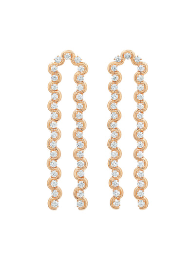 Edessa Diamond Arc Drop Earrings