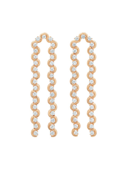 Edessa Diamond Arc Drop Earrings