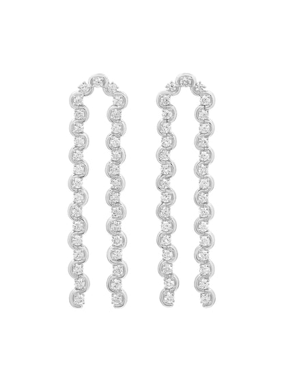 Edessa Diamond Arc Drop Earrings