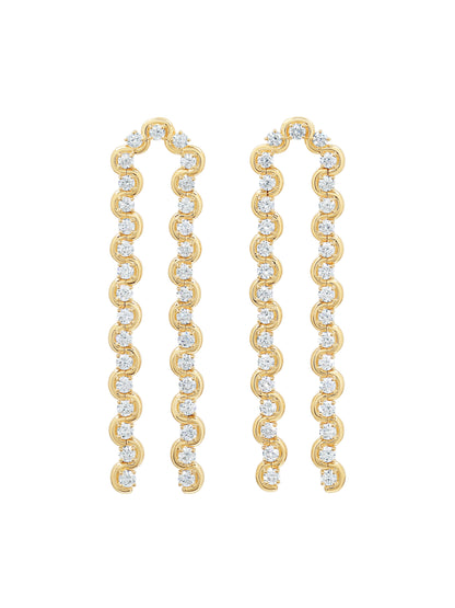 Edessa Diamond Arc Drop Earrings