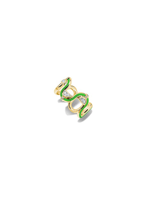 Edessa Epaulette Diamond GOTS Green Ring