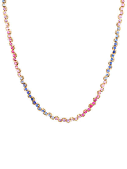 Edessa Mist Sapphire Tennis Necklace