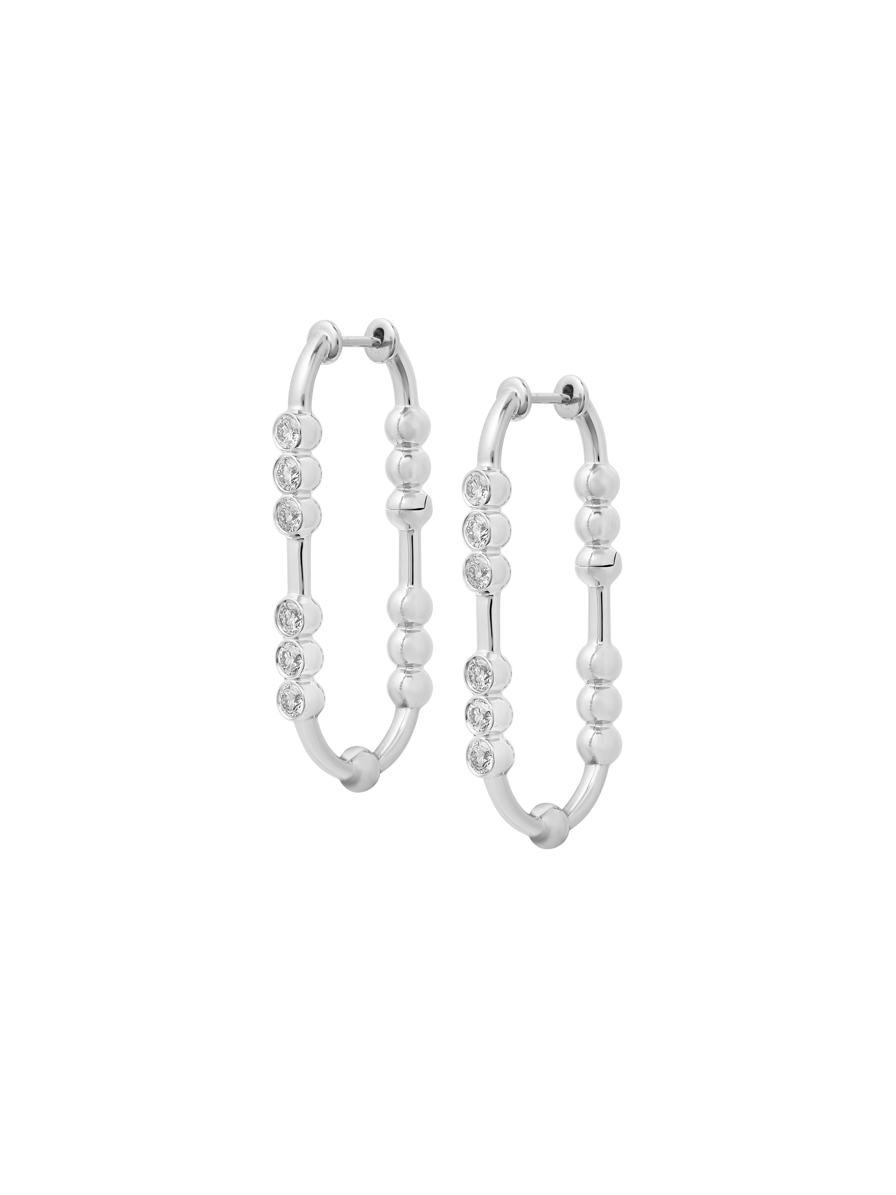 Markeli Major Hoop Diamond Earrings