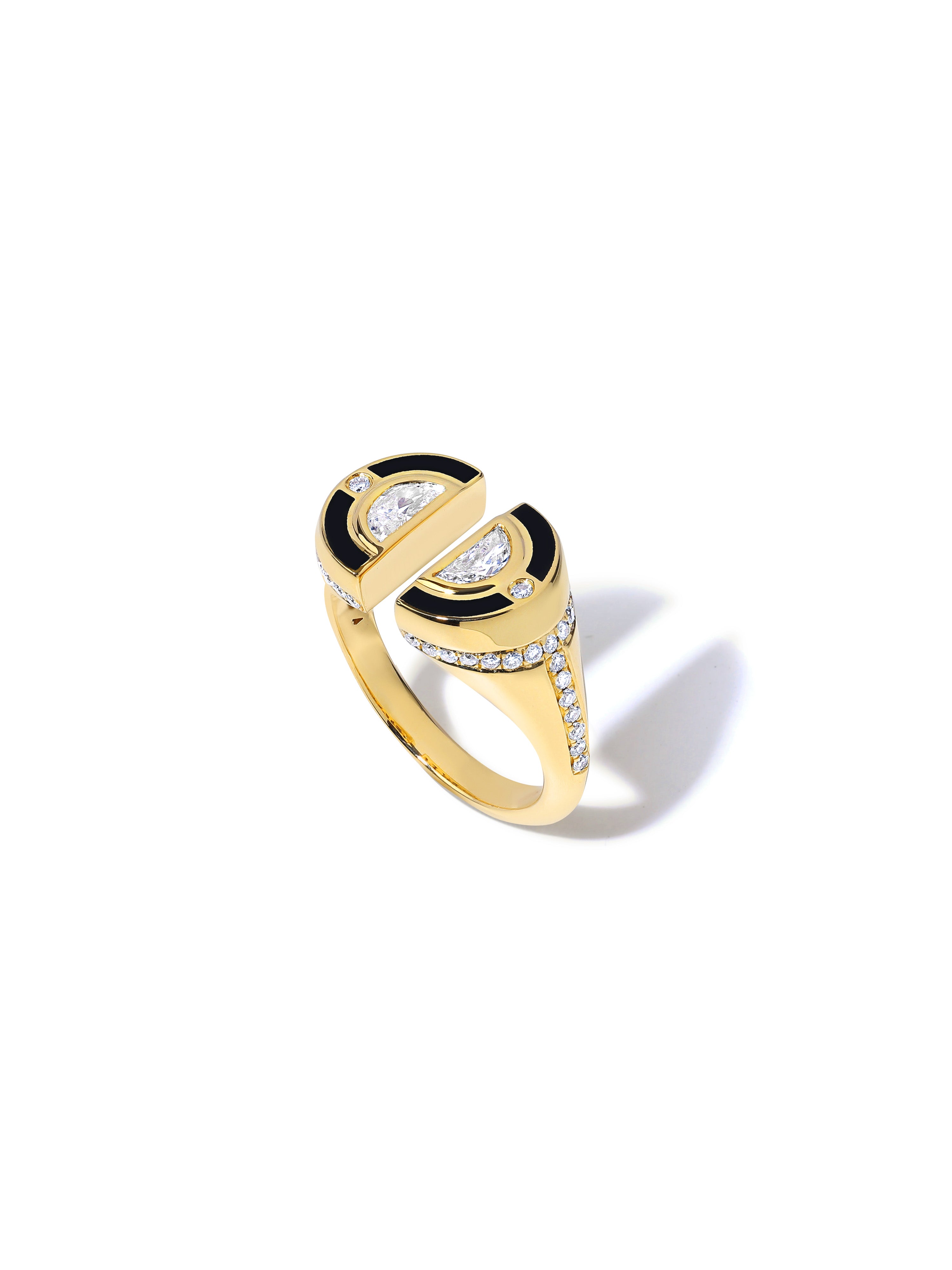 Sophia Diamond Jet Black Signet Ring