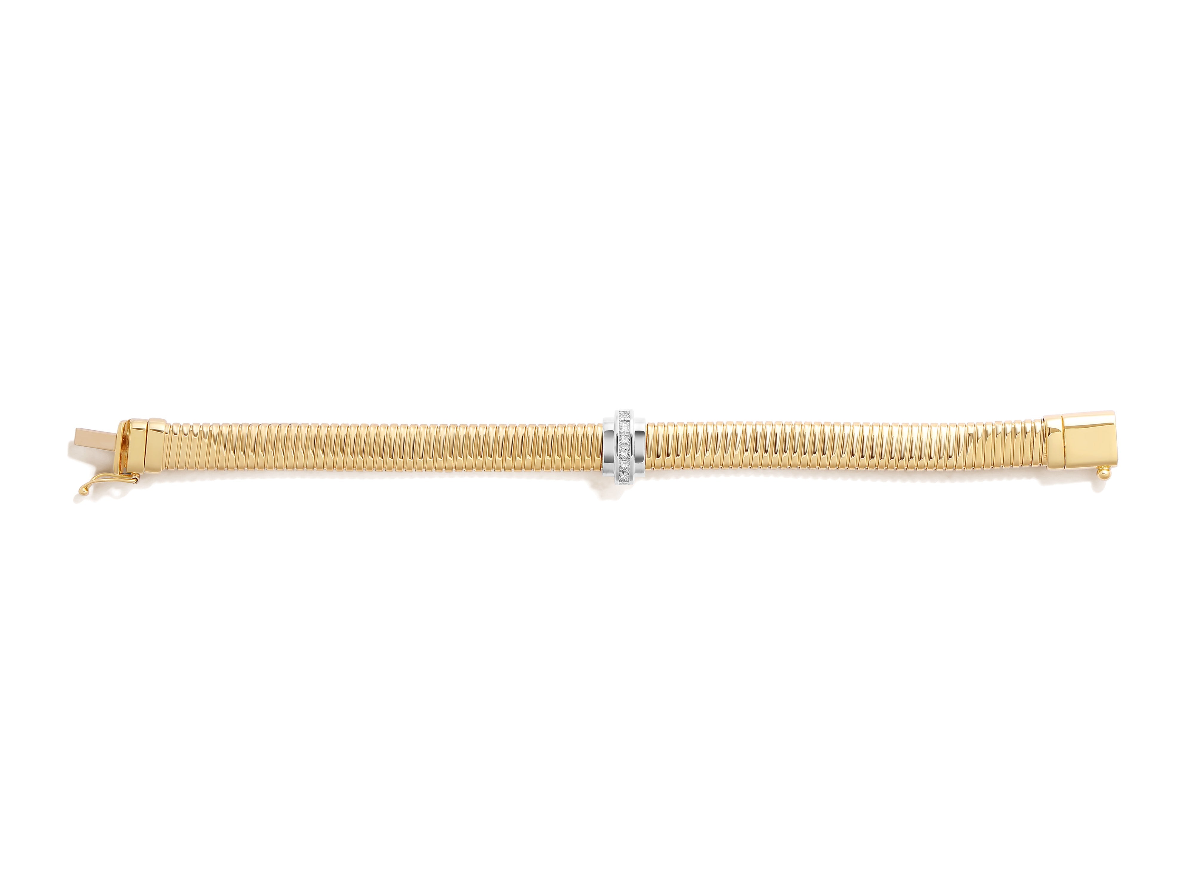 Raisina Diamond Platinum Gold Tubogas Bracelet