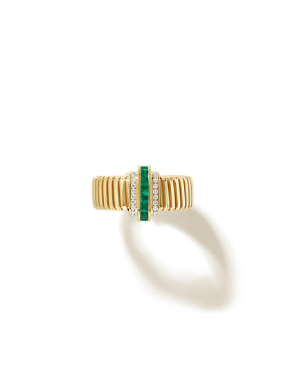 Raisina Emerald Tubogas Ring