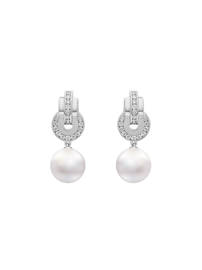 Raisina Diamond Pearl Drop Earrings