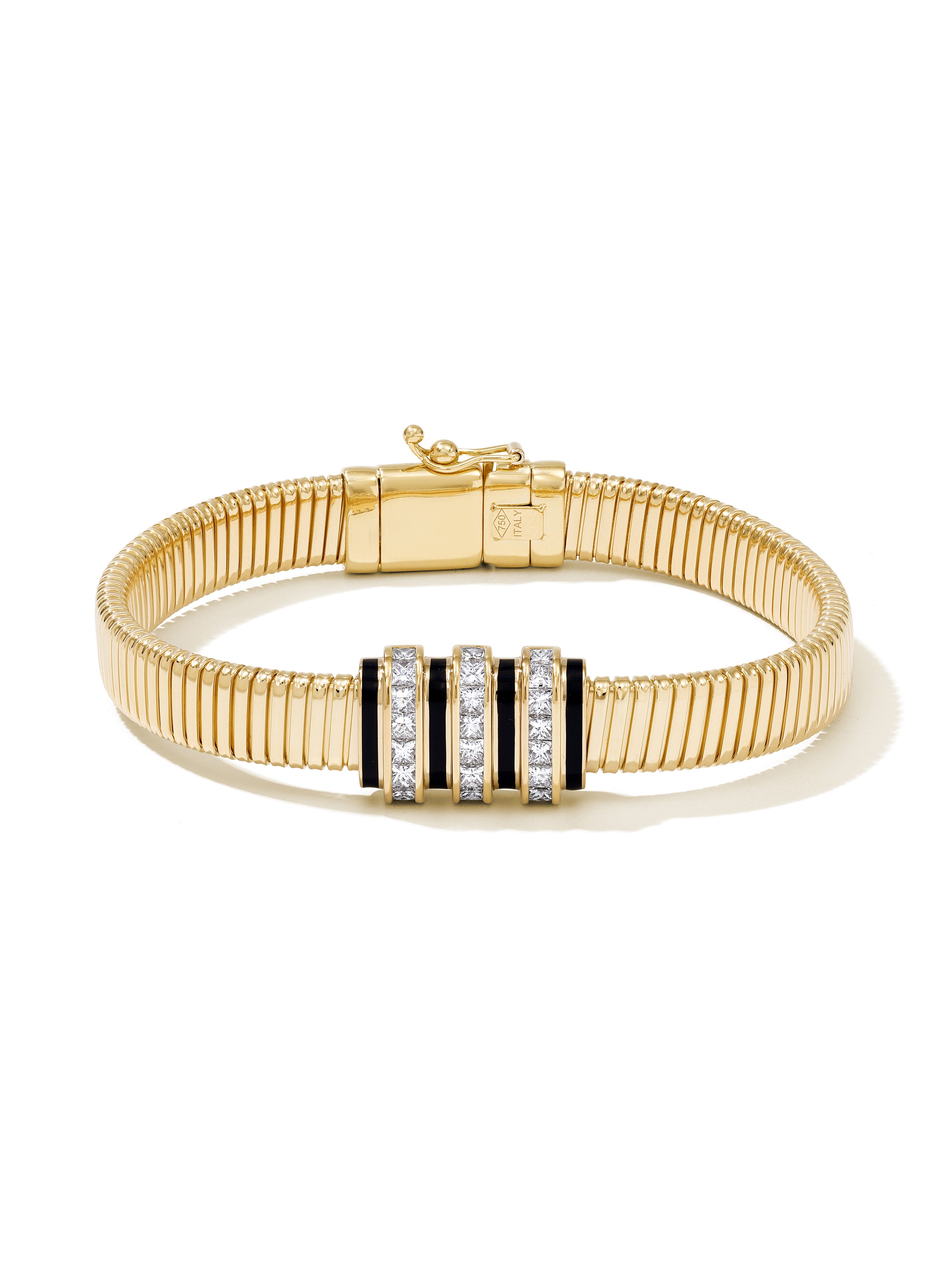 Raisina Triplet Jet Black Tubogas Bracelet