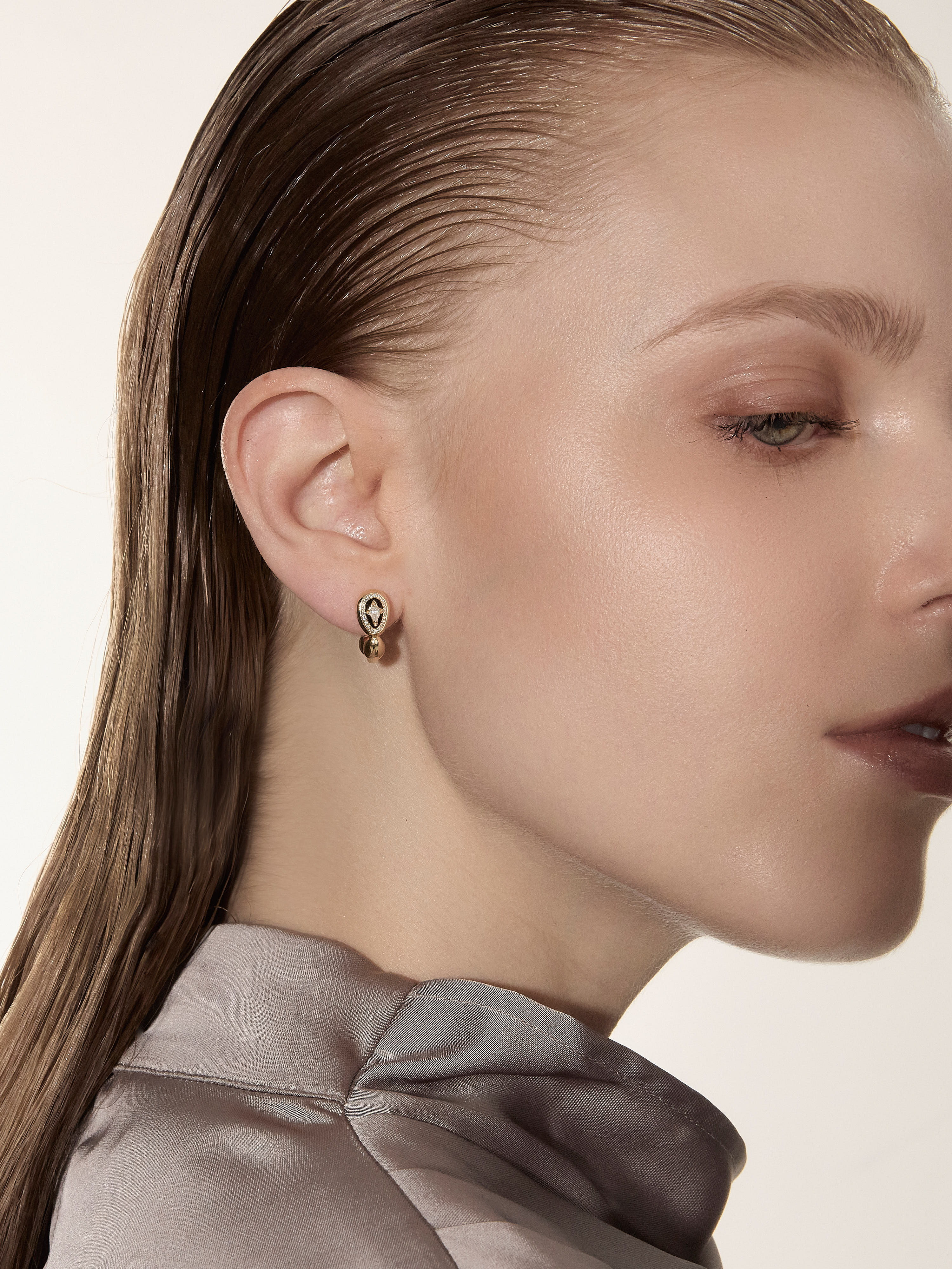 Cosmic Egg Jet Black Hoop Earrings