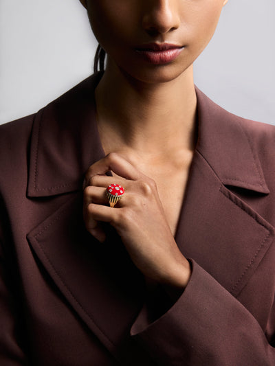 Toadstool Red Bombé Ring