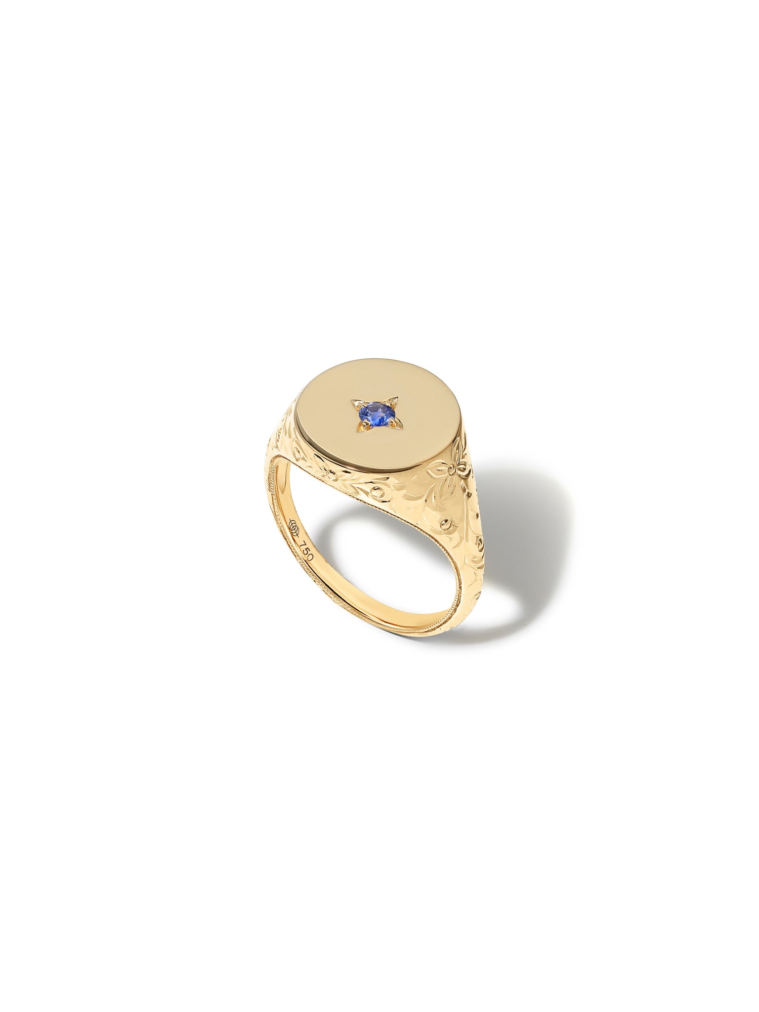 Drew Warisan Blue Sapphire Signet Ring