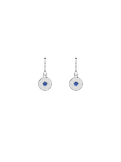 Drew Warisan Minor Blue Sapphire Pendant Drop Earrings