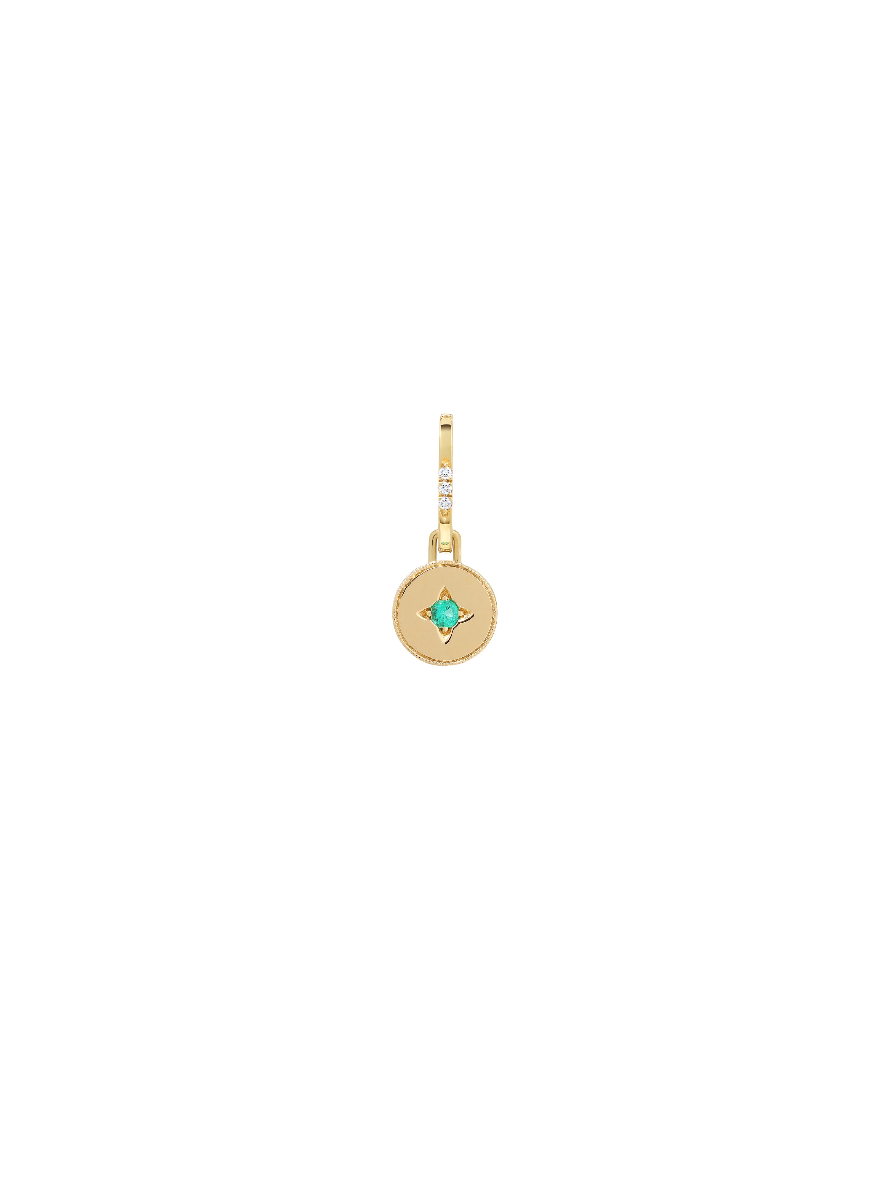 Drew Warisan Minor Emerald Pendant Drop Earrings