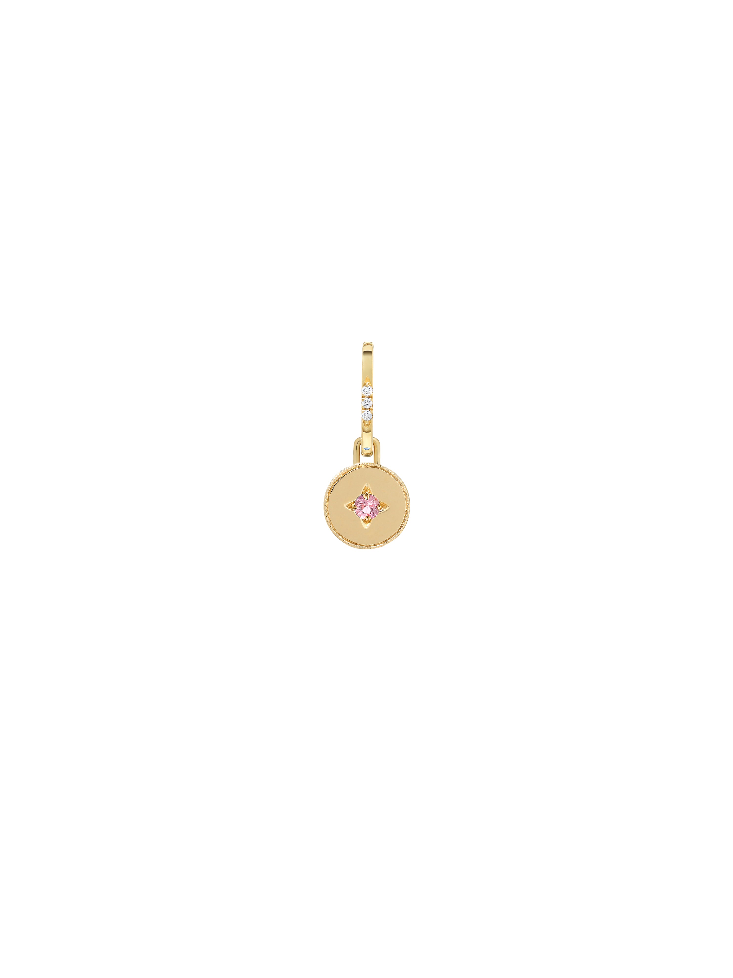 Drew Warisan Minor Pink Sapphire Pendant Drop Earrings