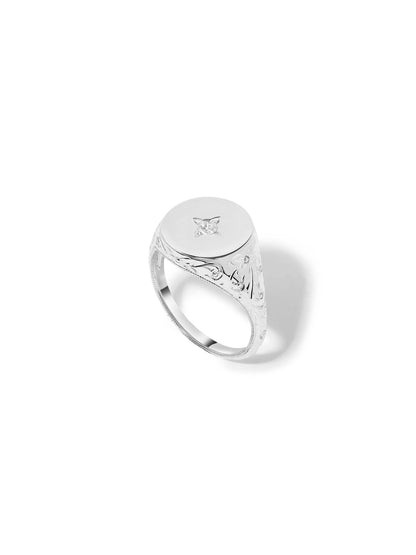 Drew Warisan Diamond Signet Ring