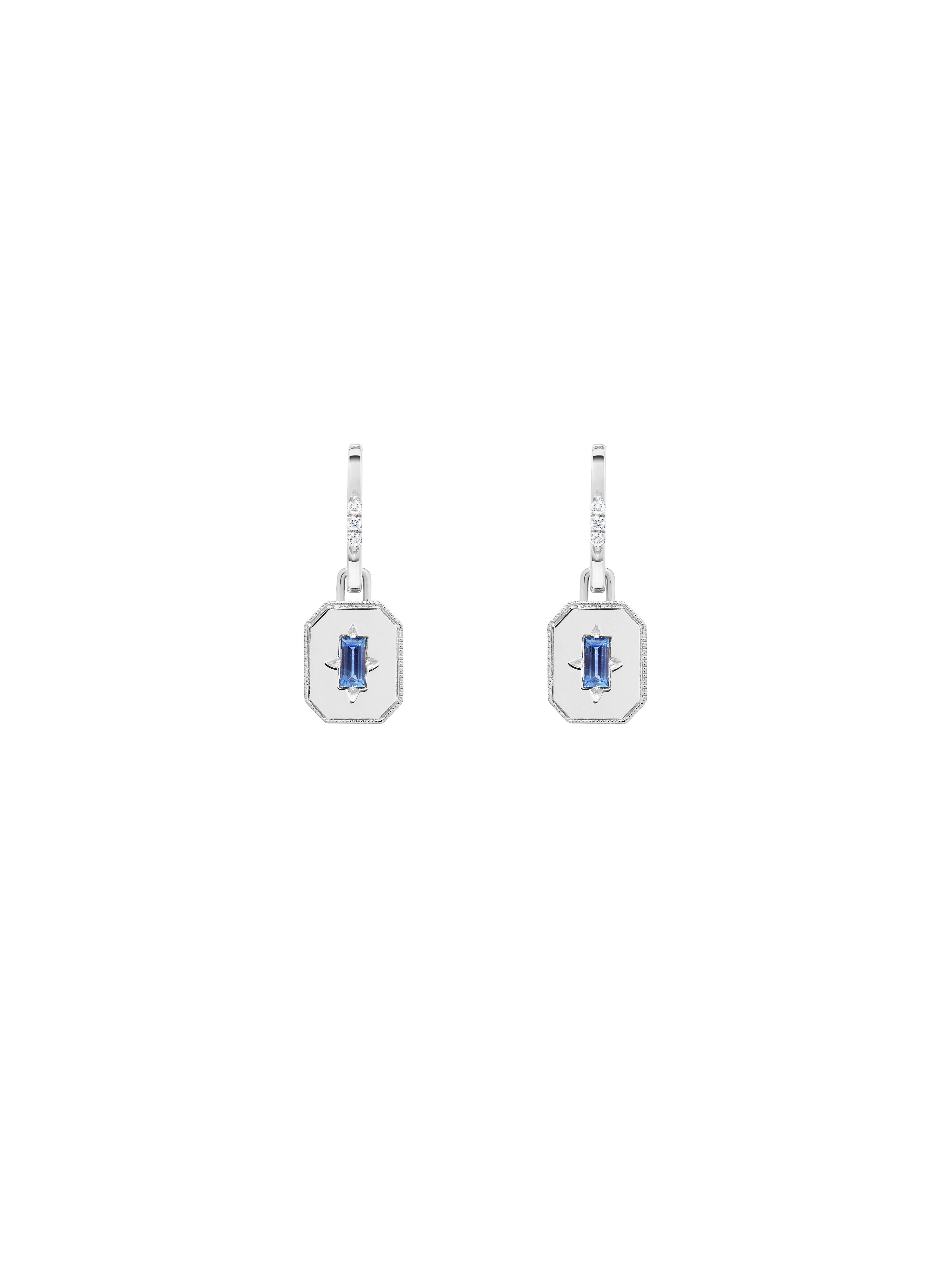 Spade Warisan Minor Blue Sapphire Pendant Drop Earrings