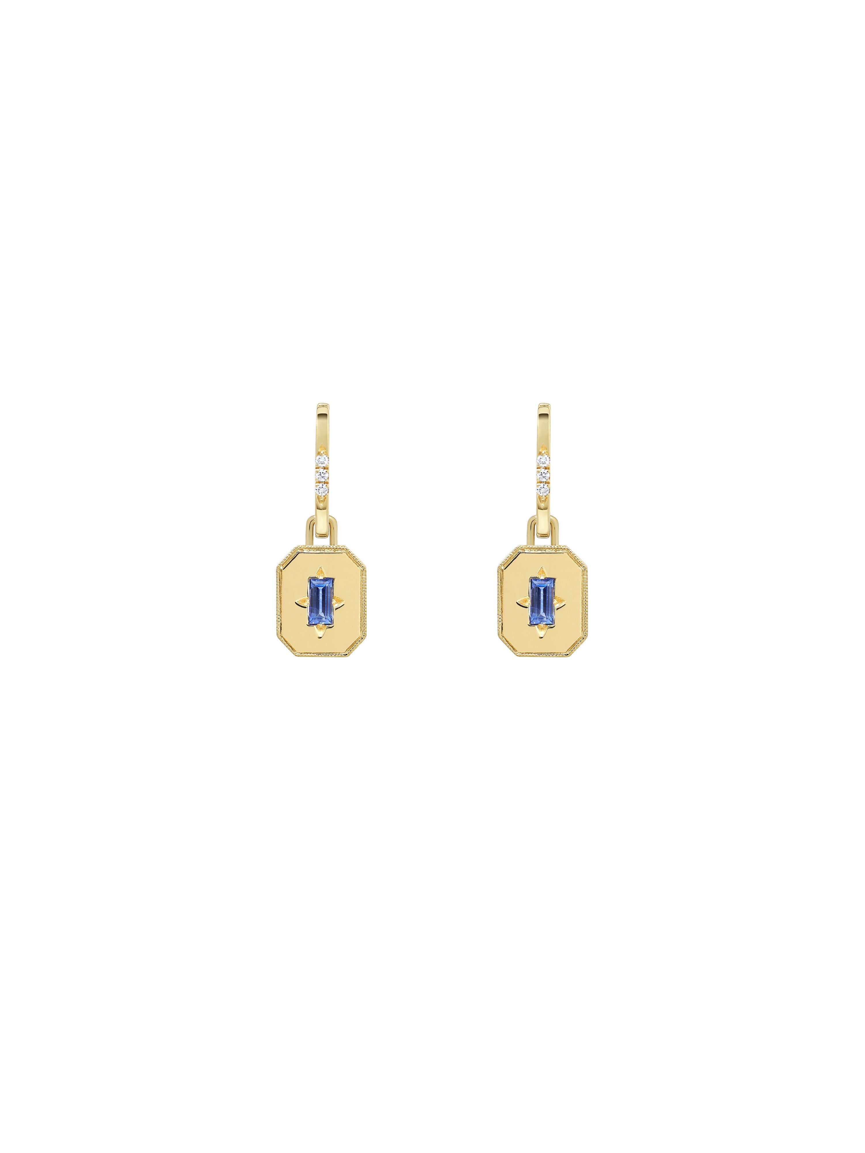 Spade Warisan Minor Blue Sapphire Pendant Drop Earrings