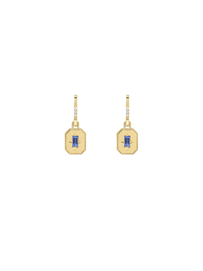 Spade Warisan Minor Blue Sapphire Pendant Drop Earrings