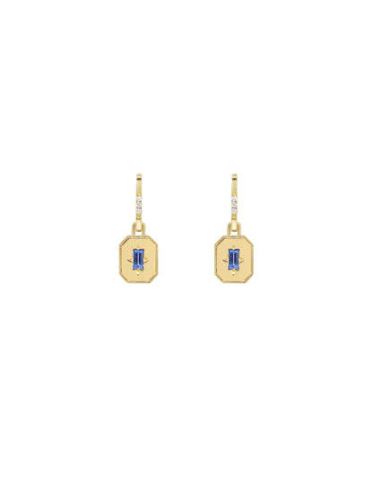 Spade Warisan Minor Blue Sapphire Pendant Drop Earrings