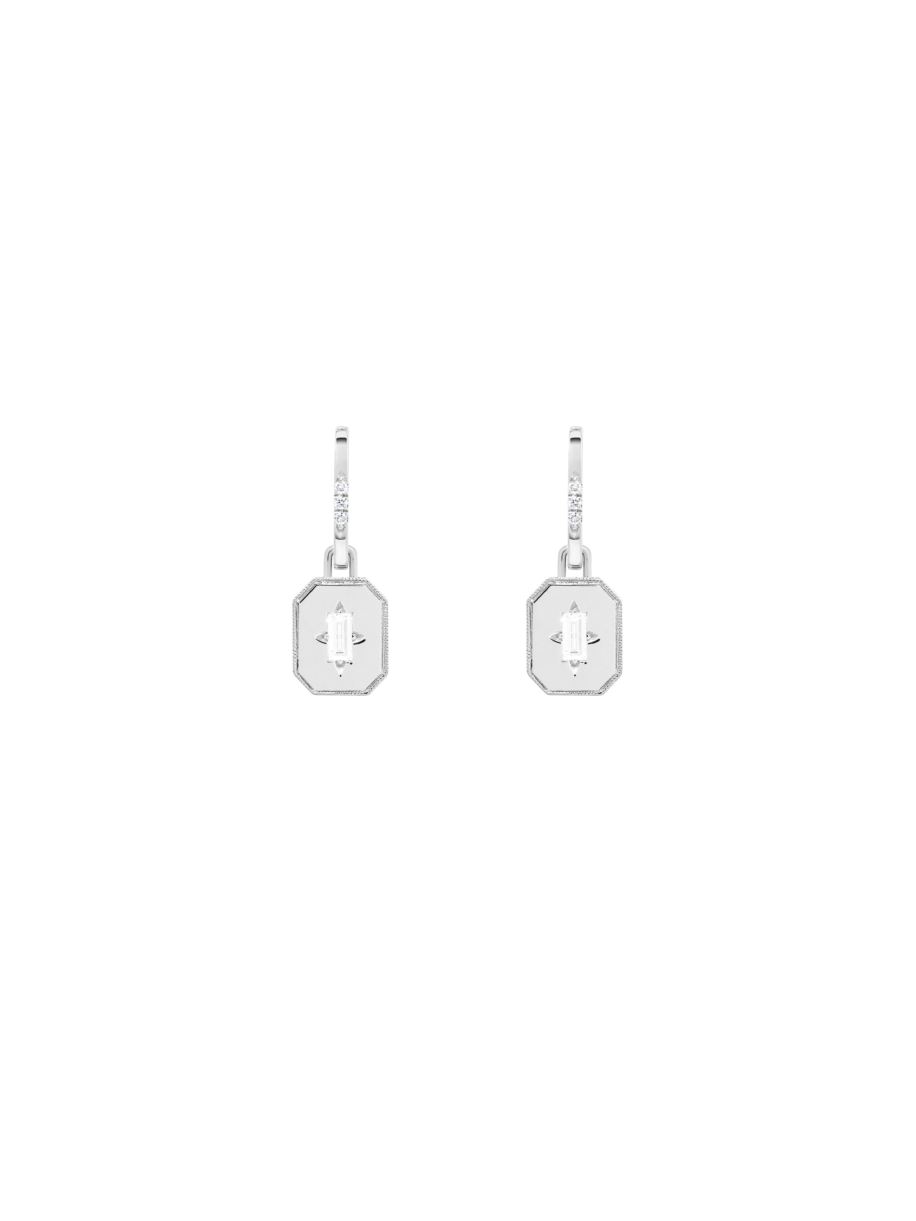 Spade Warisan Minor Diamond Pendant Drop Earrings