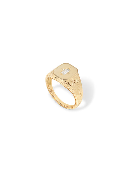 Spade Warisan Minor Diamond Signet Ring