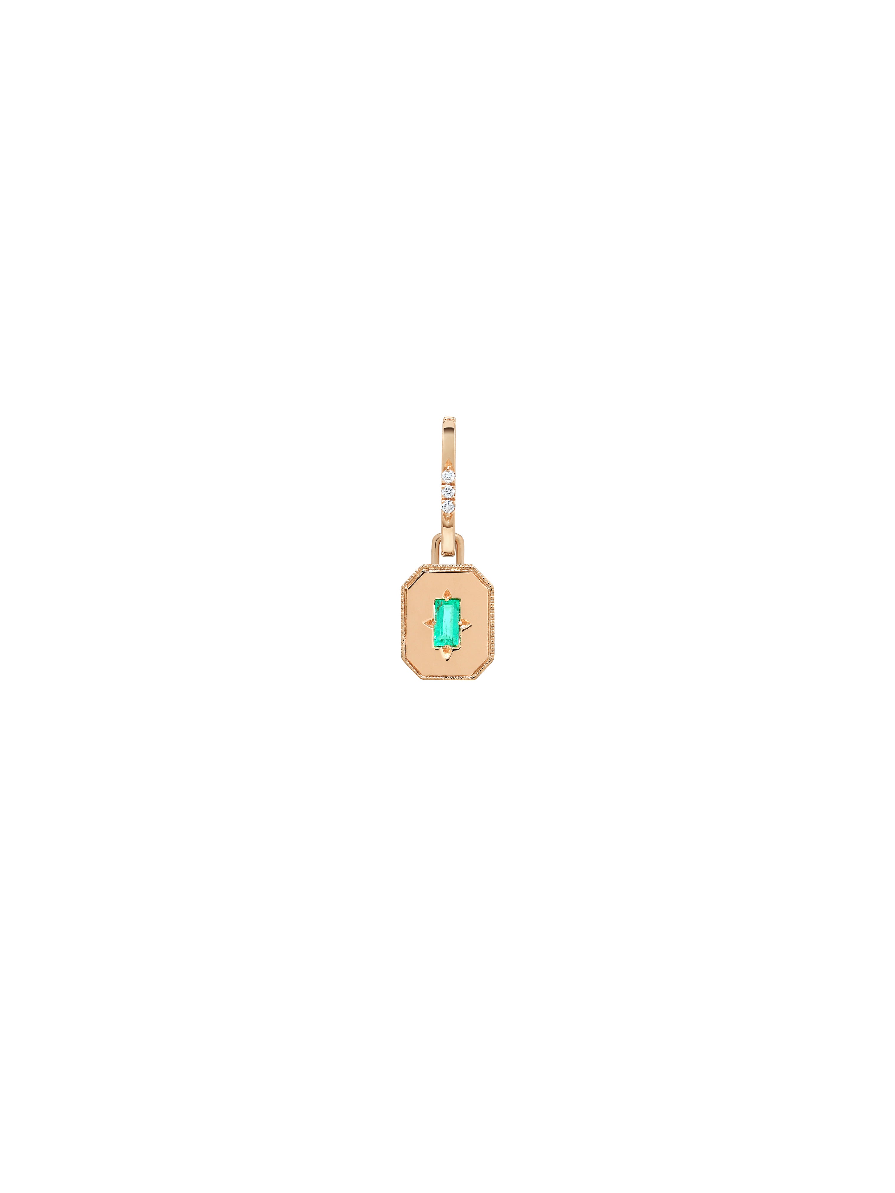 Spade Warisan Minor Emerald Pendant Drop Earrings