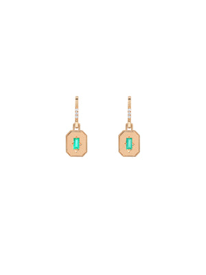 Spade Warisan Minor Emerald Pendant Drop Earrings
