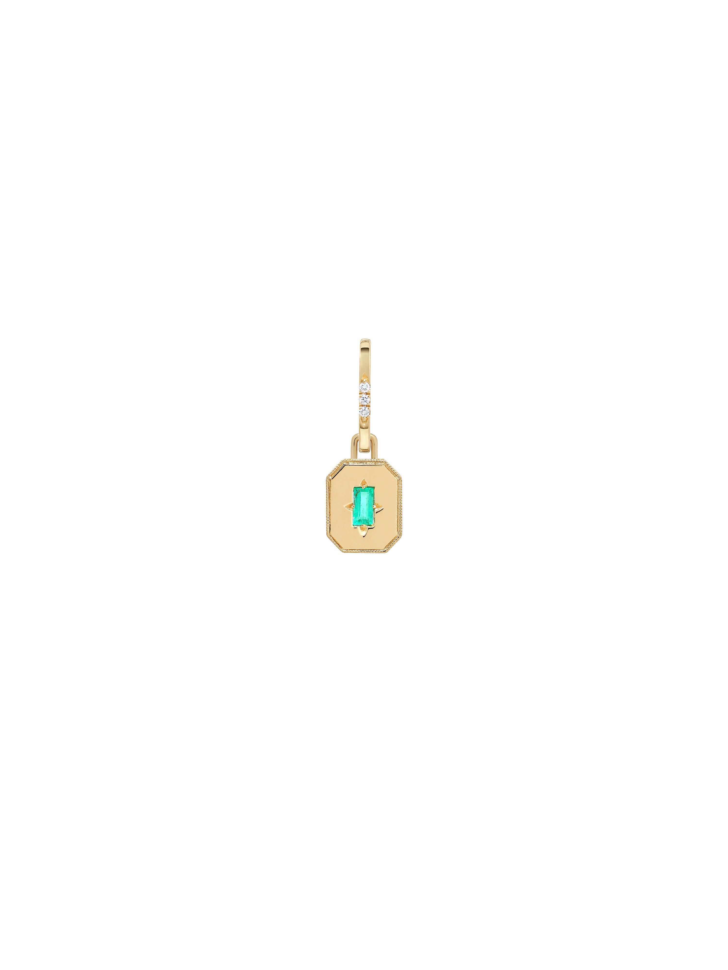 Spade Warisan Minor Emerald Pendant Drop Earrings