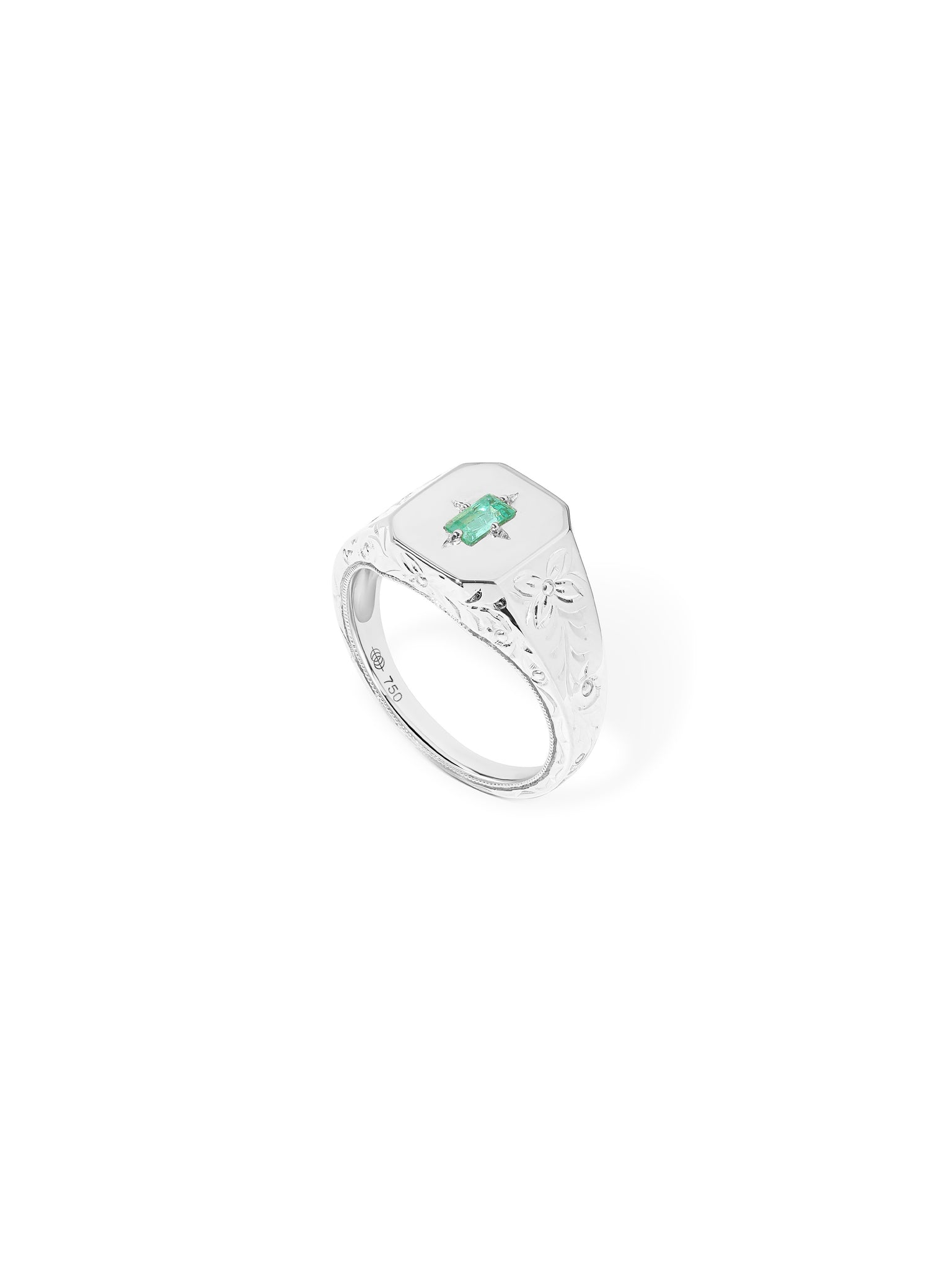 Spade Warisan Minor Emerald Signet Ring