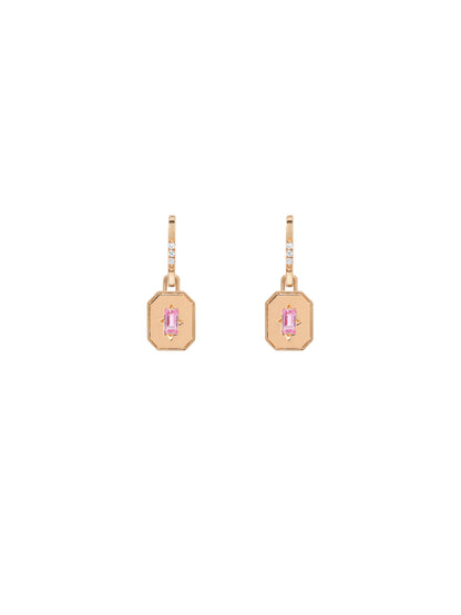 Spade Warisan Minor Pink Sapphire Pendant Drop Earrings