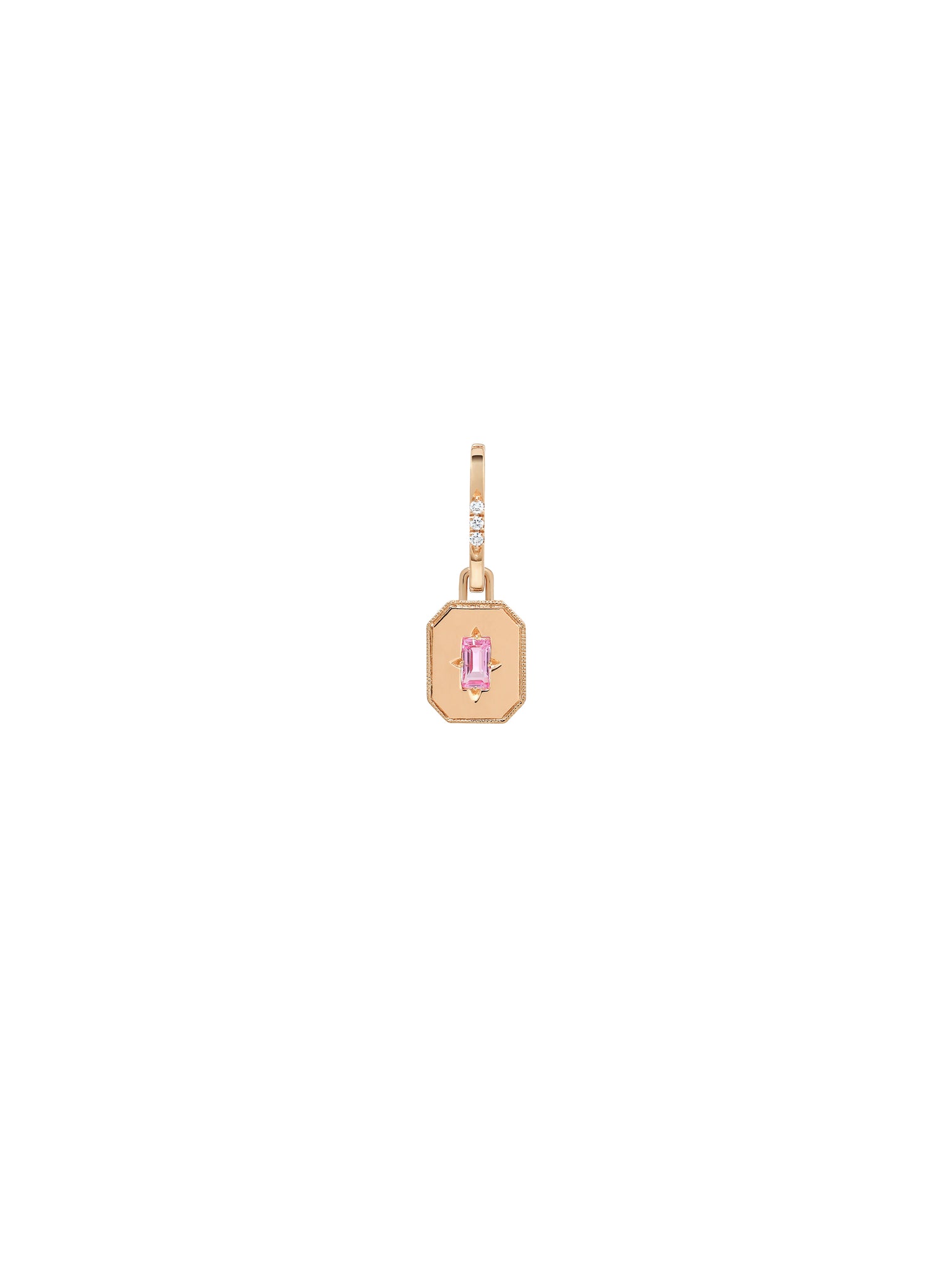 Spade Warisan Minor Pink Sapphire Pendant Drop Earrings