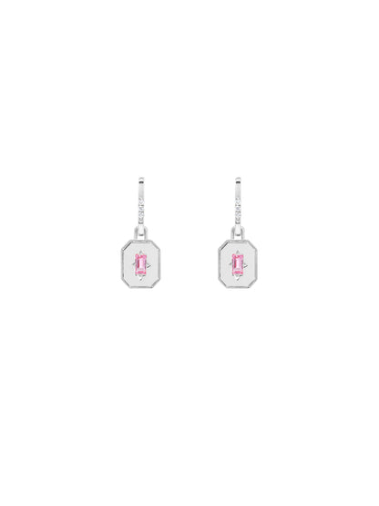 Spade Warisan Minor Pink Sapphire Pendant Drop Earrings