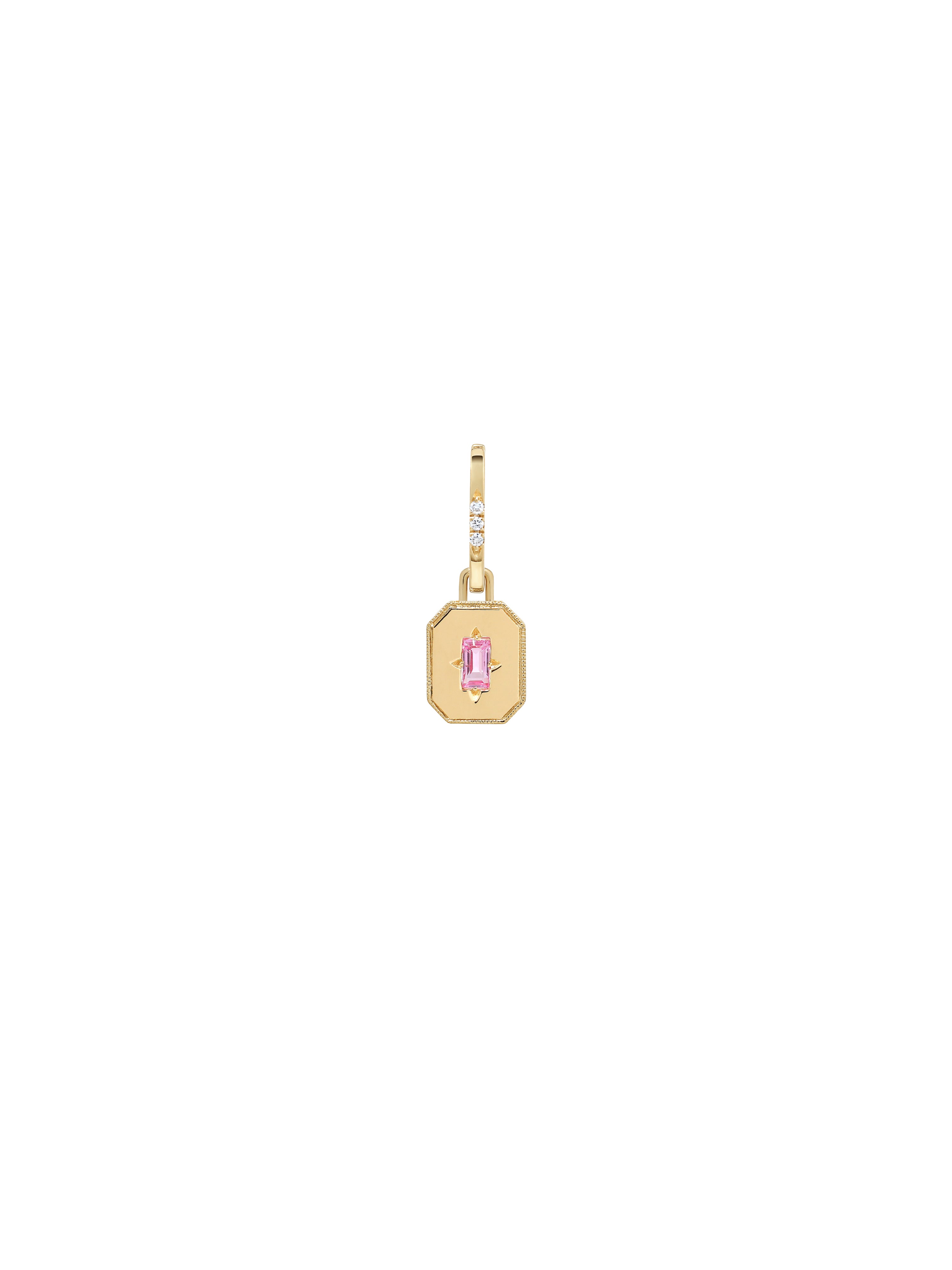 Spade Warisan Minor Pink Sapphire Pendant Drop Earrings