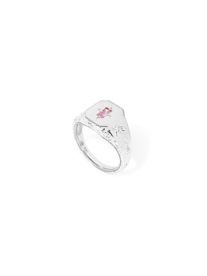 Spade Warisan Minor Pink Sapphire Signet Ring