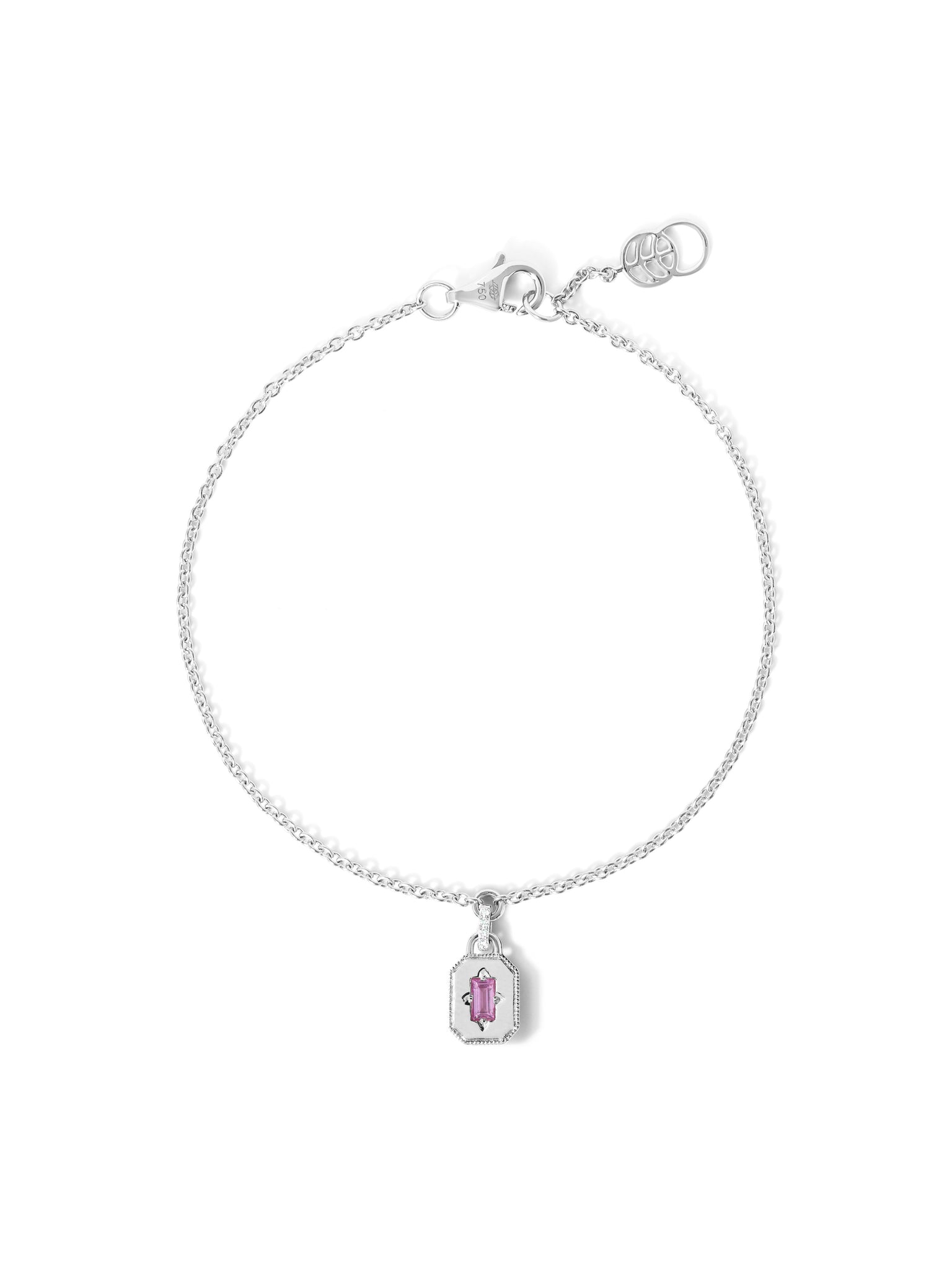 Spade Warisan Petite Pink Sapphire Bracelet