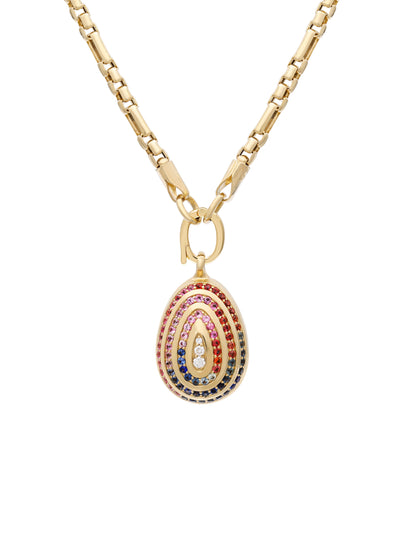 Cosmic Egg Confetti Orbit Locket Pendant