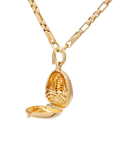 Cosmic Egg Confetti Orbit Locket Pendant