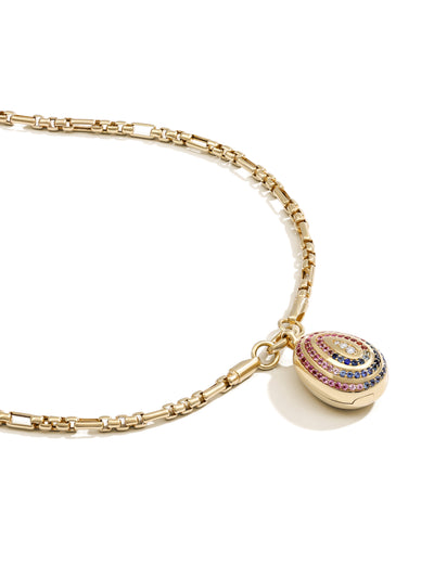 Cosmic Egg Confetti Orbit Locket Pendant