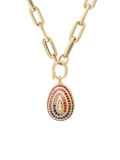 Cosmic Egg Confetti Orbit Locket Pendant