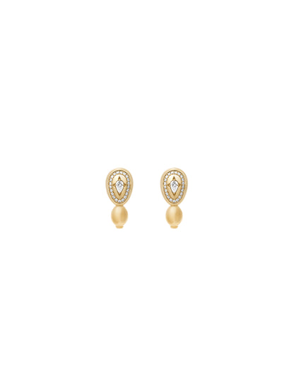 Cosmic Egg Diamond Hoop Earrings