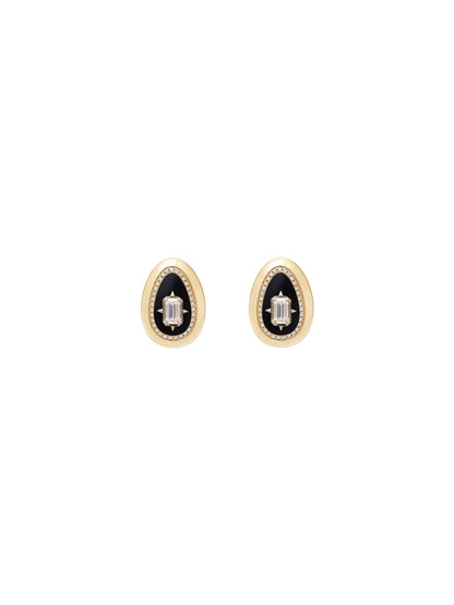 Cosmic Egg Jet Black Earrings