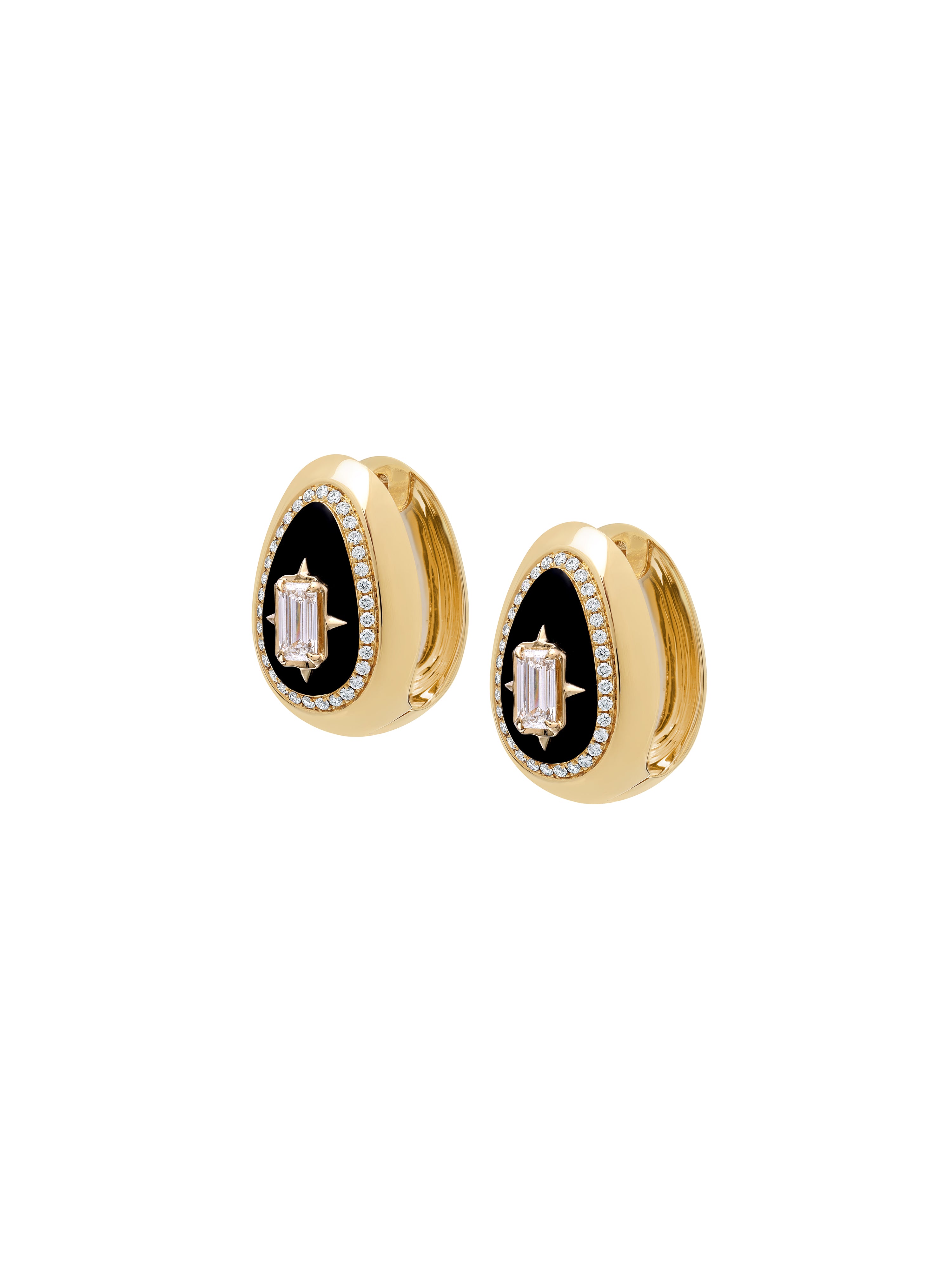 Cosmic Egg Jet Black Earrings